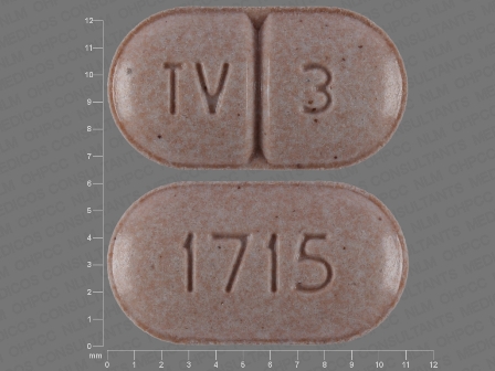TV 3 1715: (0093-1715) Warfarin Sodium 3 mg Oral Tablet by Teva Pharmaceuticals USA Inc