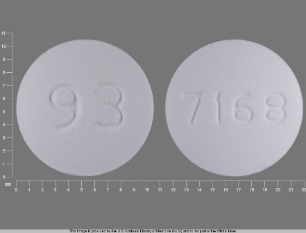 93 7168: (0093-7168) Amlodipine (As Amlodipine Besylate) 10 mg Oral Tablet by Teva Pharmaceuticals USA Inc