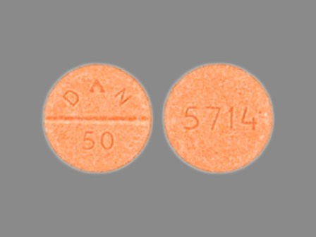 DAN 50 5714: (0591-5714) Amoxapine 50 mg Oral Tablet by Physicians Total Care, Inc.