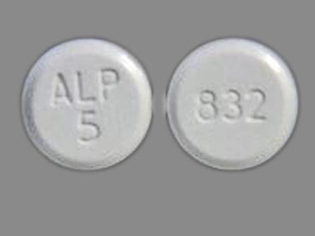 ALP 5 832: (0832-0043) Amlodipine (As Amlodipine Besylate) 5 mg Oral Tablet by Upsher-smith Laboratories, Inc.