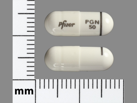 Pfizer PGN 50: (43353-263) Lyrica 50 mg Oral Capsule by Aphena Pharma Solutions - Tennessee, LLC
