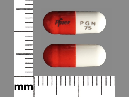 Pfizer PGN 75: (43353-264) Lyrica 75 mg Oral Capsule by Aphena Pharma Solutions - Tennessee, LLC