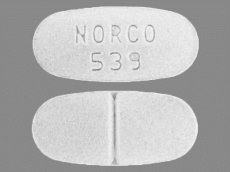 NORCO 539: (52544-161) Norco 10/325 (Hydrocodone / Apap) Oral Tablet by Watson Pharma, Inc.