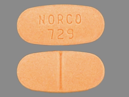NORCO 729: (52544-729) Norco 7.5/325 (Hydrocodone / Acetaminophen) Oral Tablet by Watson Pharma, Inc.